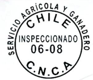 Inspected by SAG Chile (Servicio Agrícola y Ganadero)